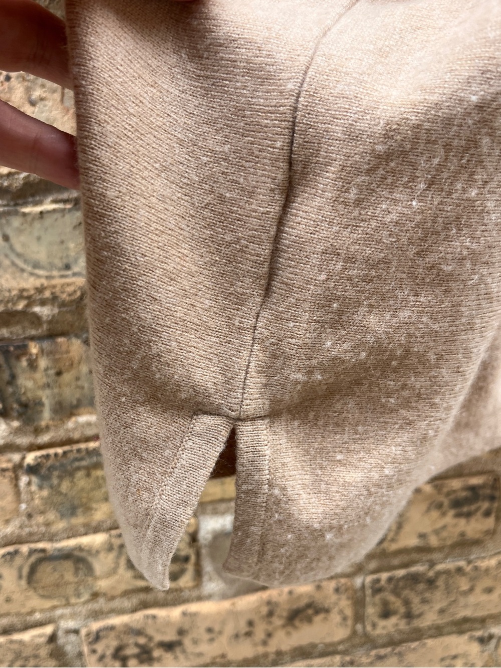 REPEAT Wool Cashmere Oversized Fine Knit Sweater Beige Size Medium - Picture 5 of 11